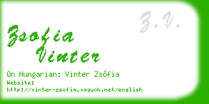 zsofia vinter business card