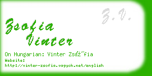 zsofia vinter business card